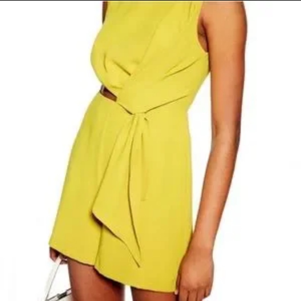 Topshop Yellow Cutout Jumpsuit - Picture 16 of 16